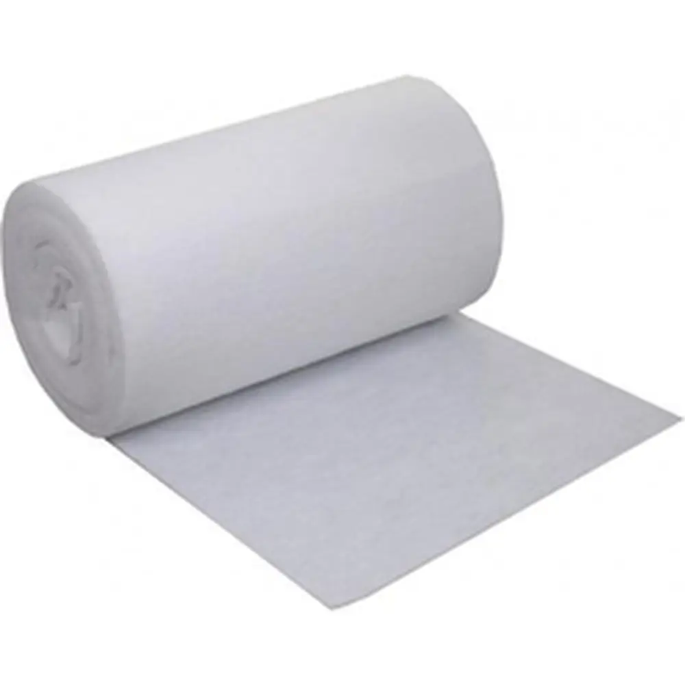 Roll of blue and white diffusion media intake filter for paint and spray booths